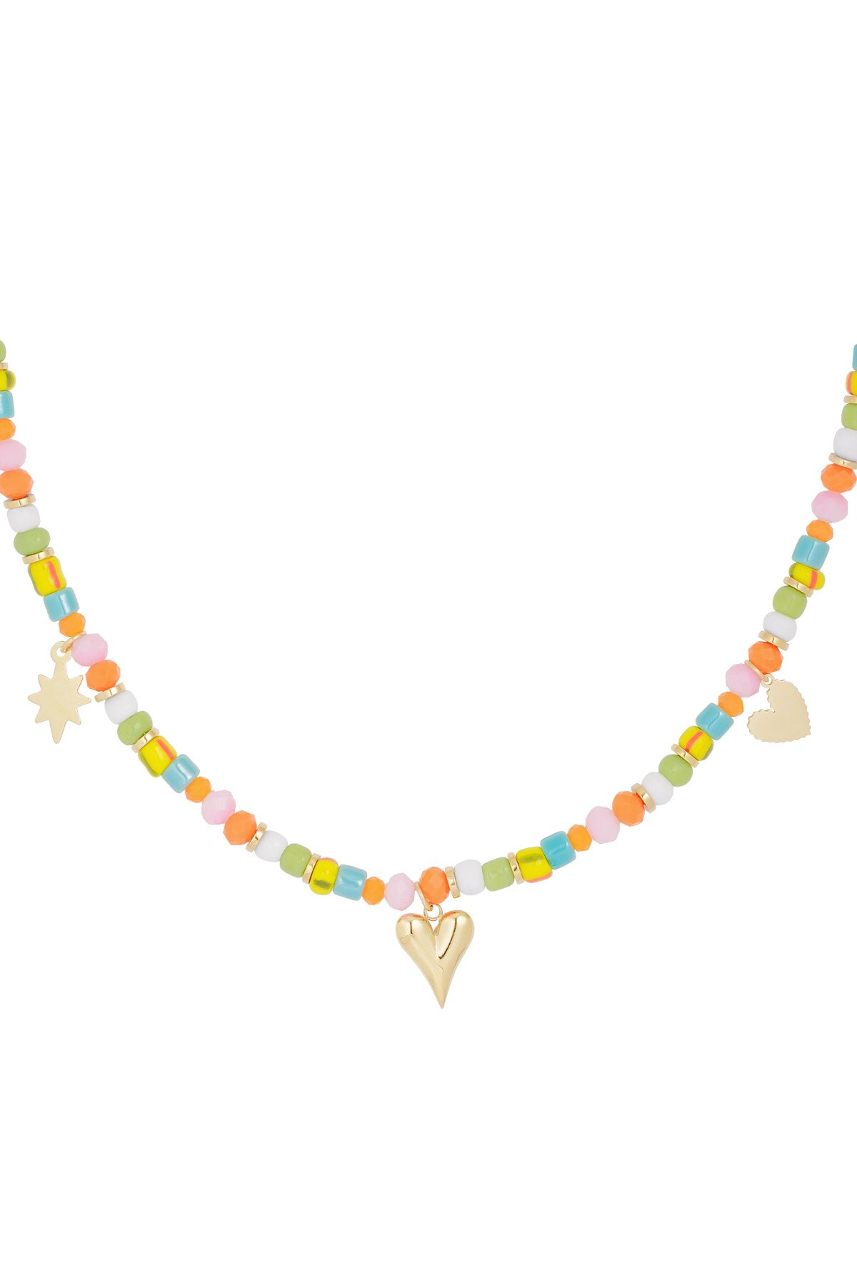 Colorful necklace heart club - multi h5 