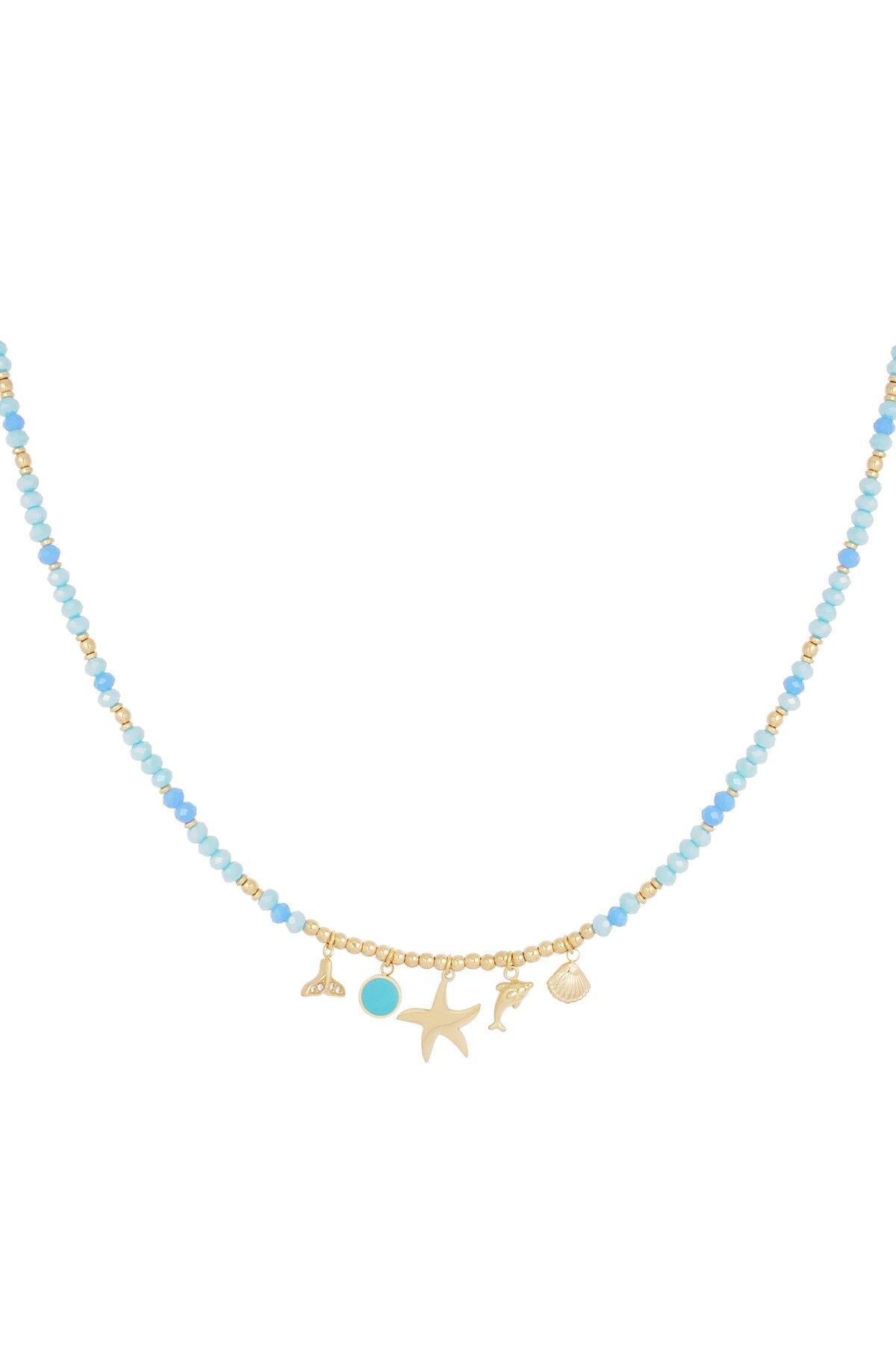 Necklace ocean blues - blue gold h5 