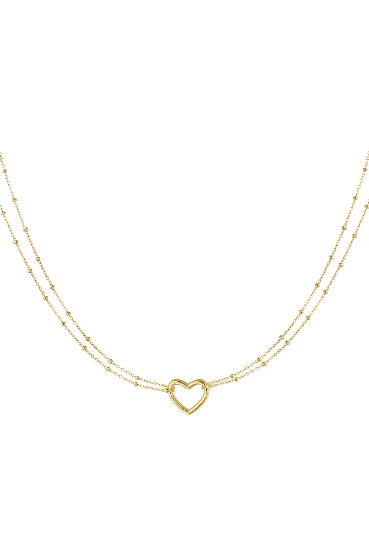 Necklace heart hue - Gold color h5 