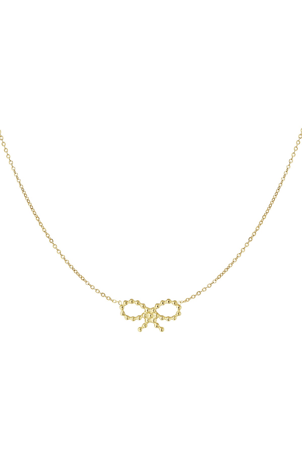 Necklace bows sunday - Gold color h5 