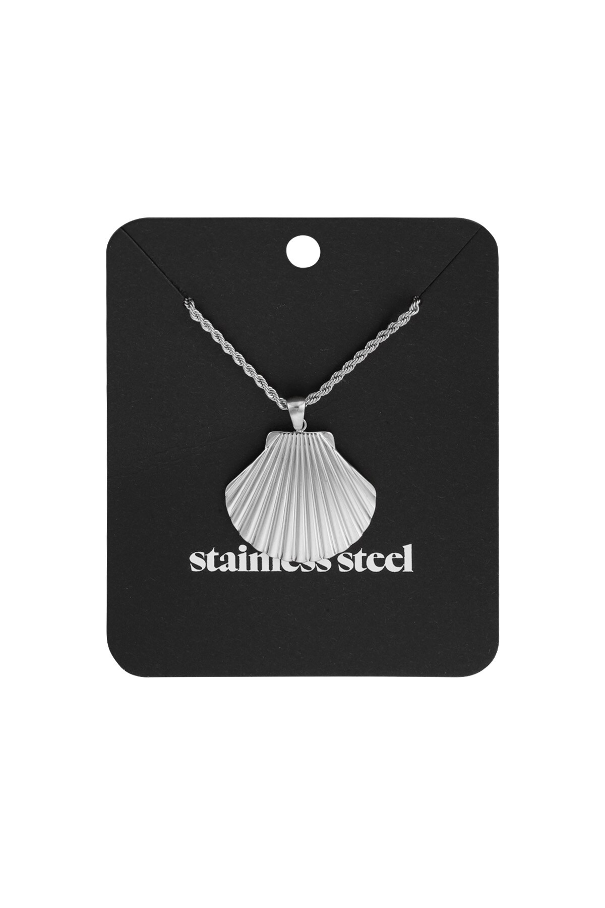 Shell statement necklace - Silver color Picture3