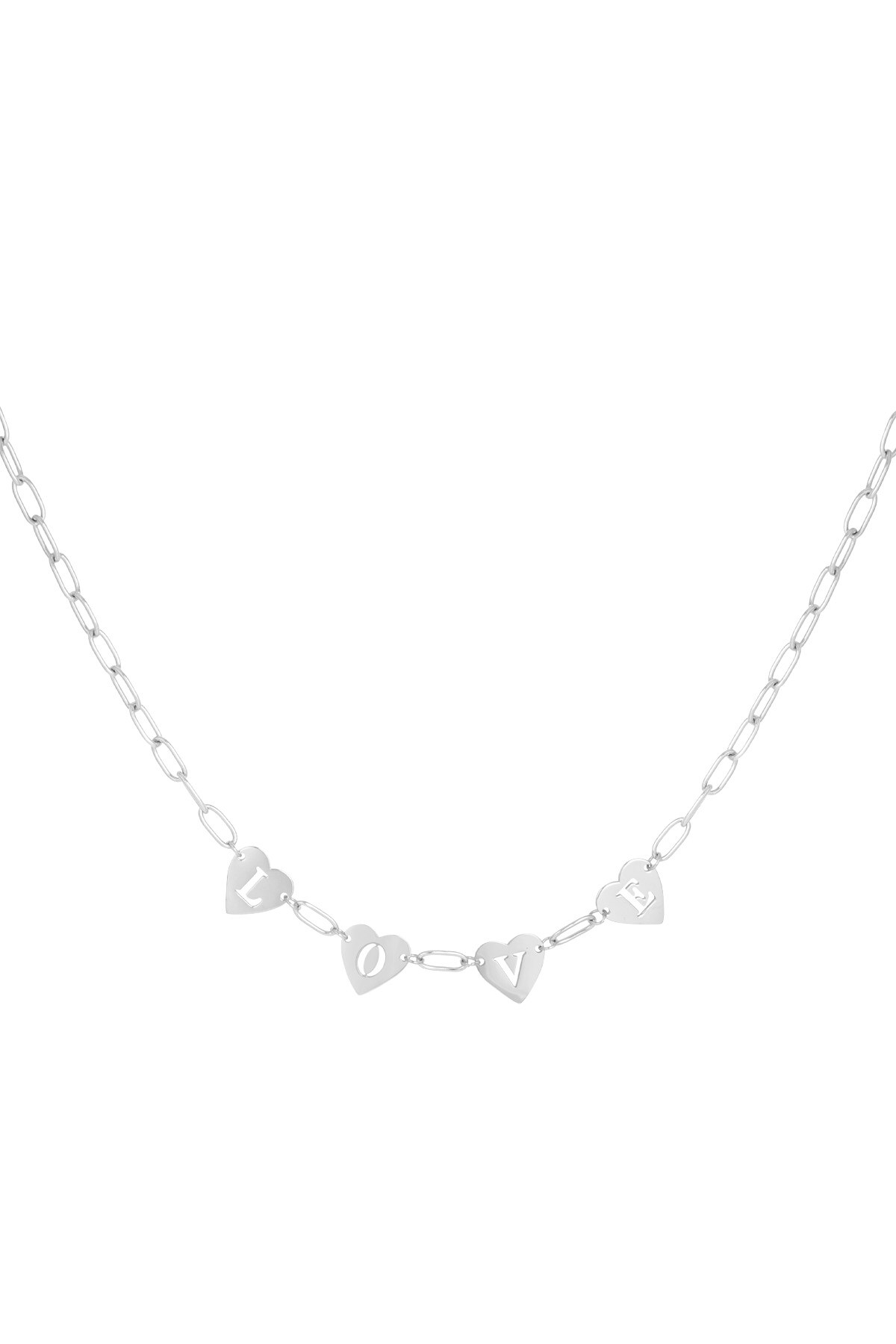 Loving Link necklace - Silver color h5 