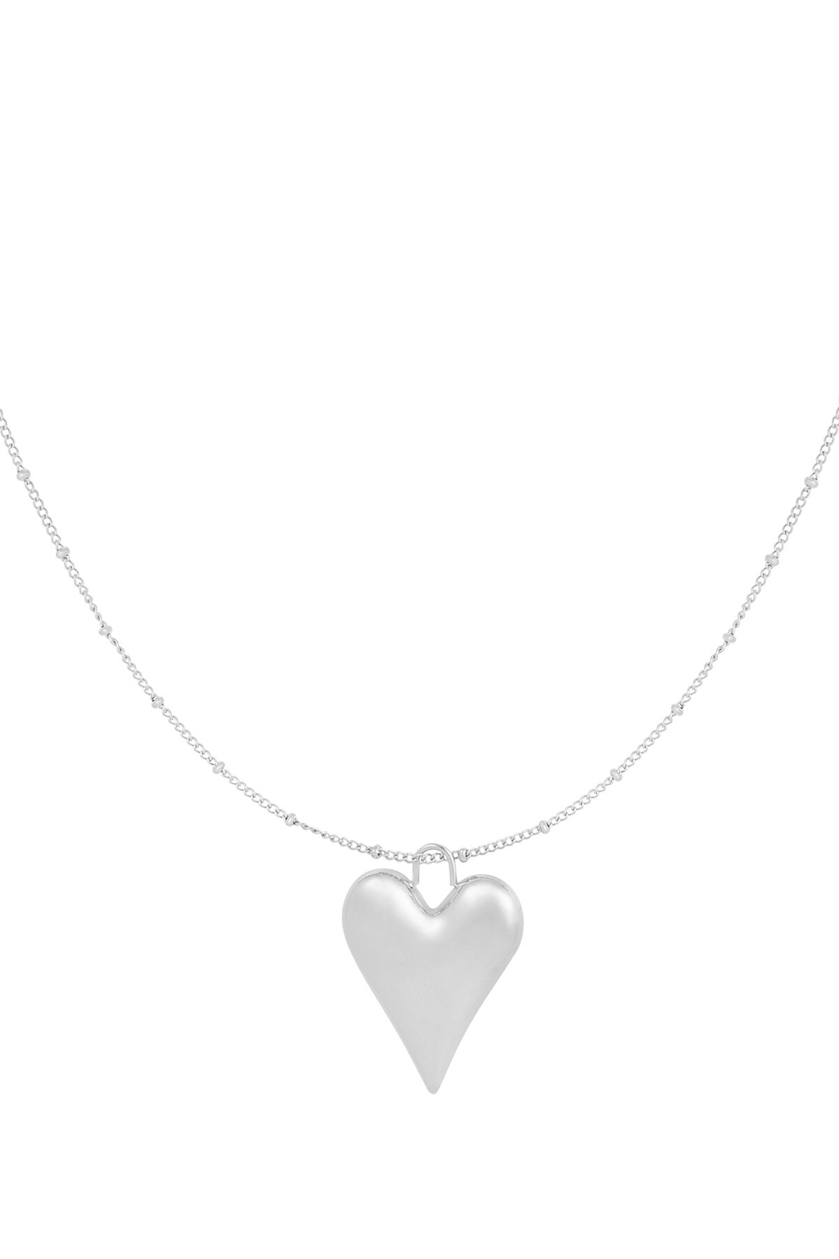 Necklace heartfelt charm - Silver color h5 