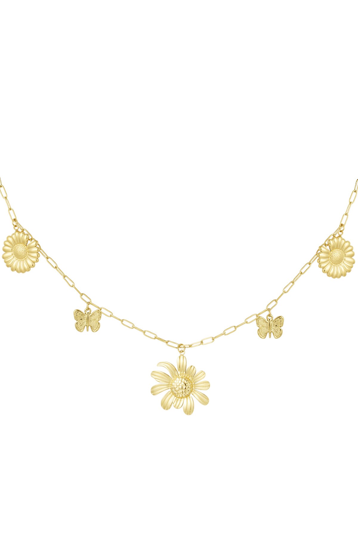 Charm necklace flowerlicious - Gold color 