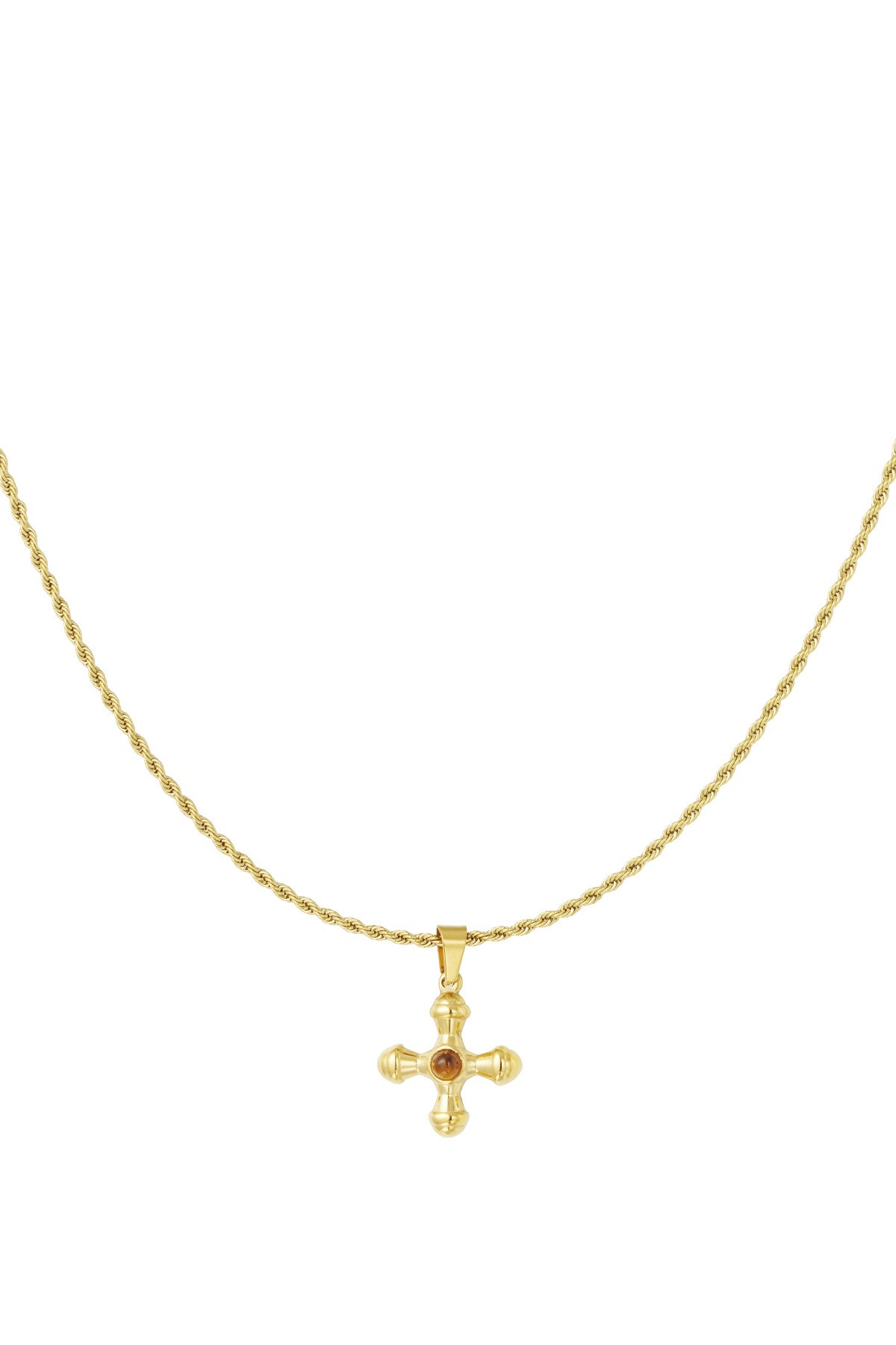 Divine Stone necklace - gold/red h5 