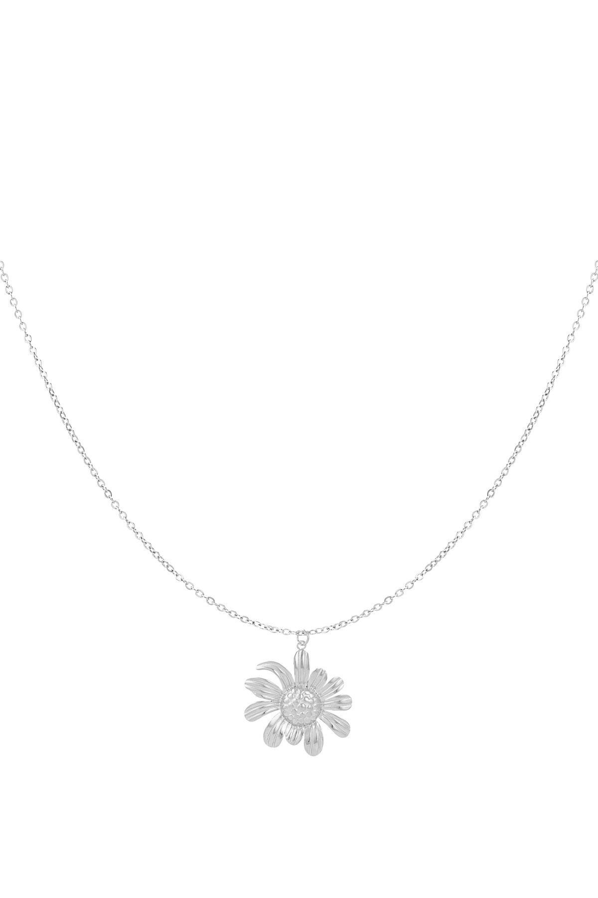 Happy daisy necklace - Silver color h5 