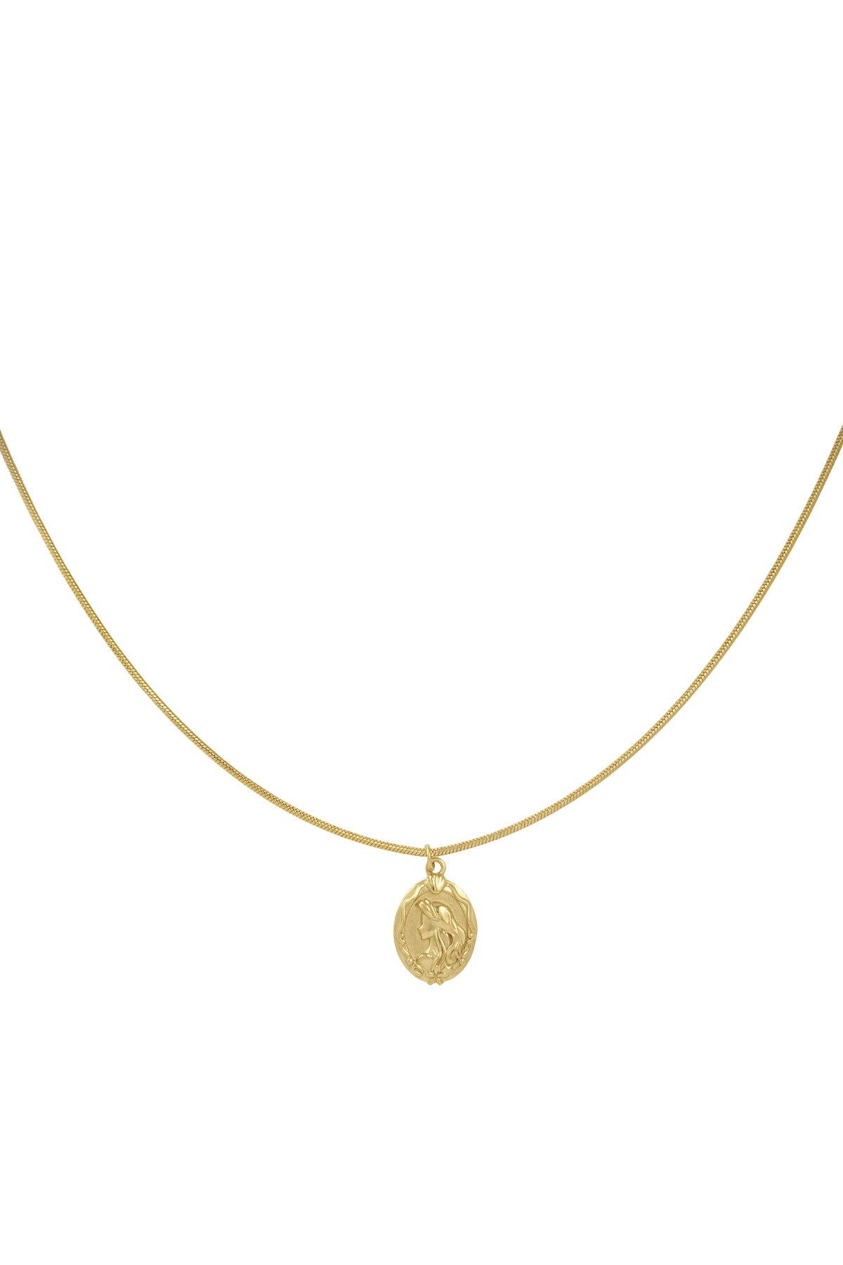 Necklace with women's charm - Gold color h5 