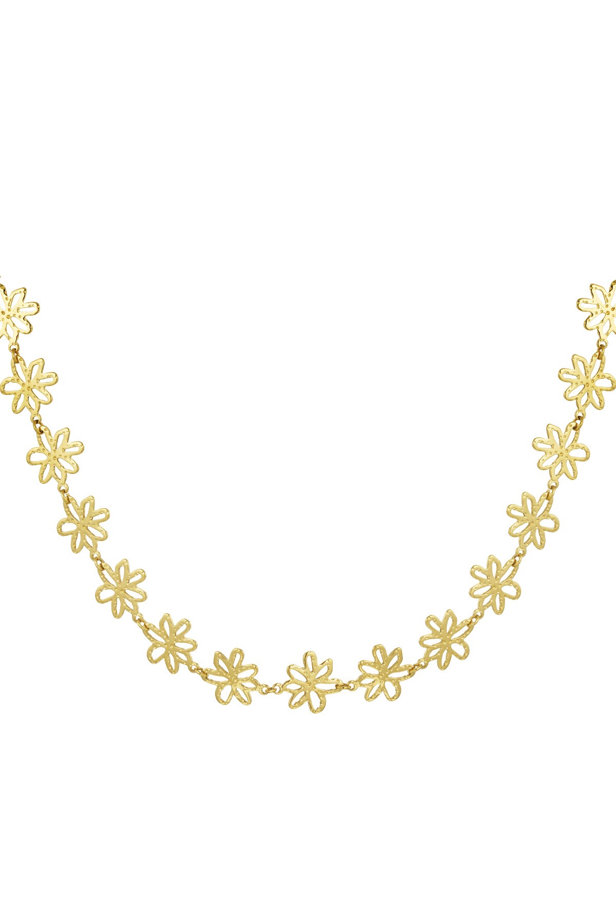 Flower Party Necklace - Gold color h5 