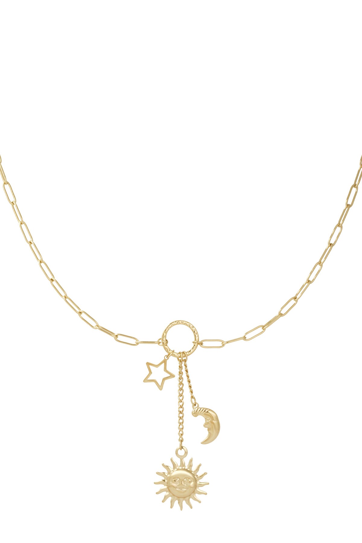 Necklace luminous love - Gold color h5 