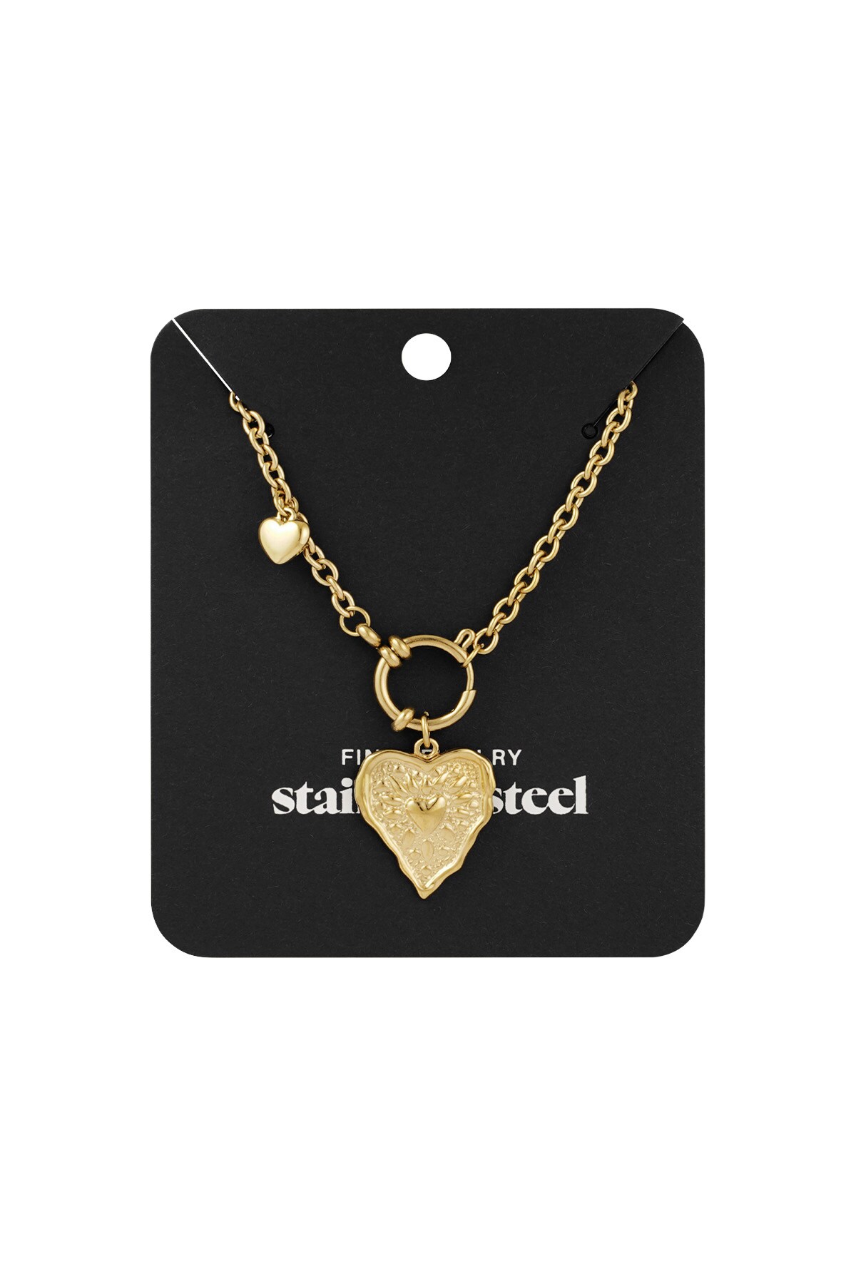 Wavy heart necklace - Gold color Picture3