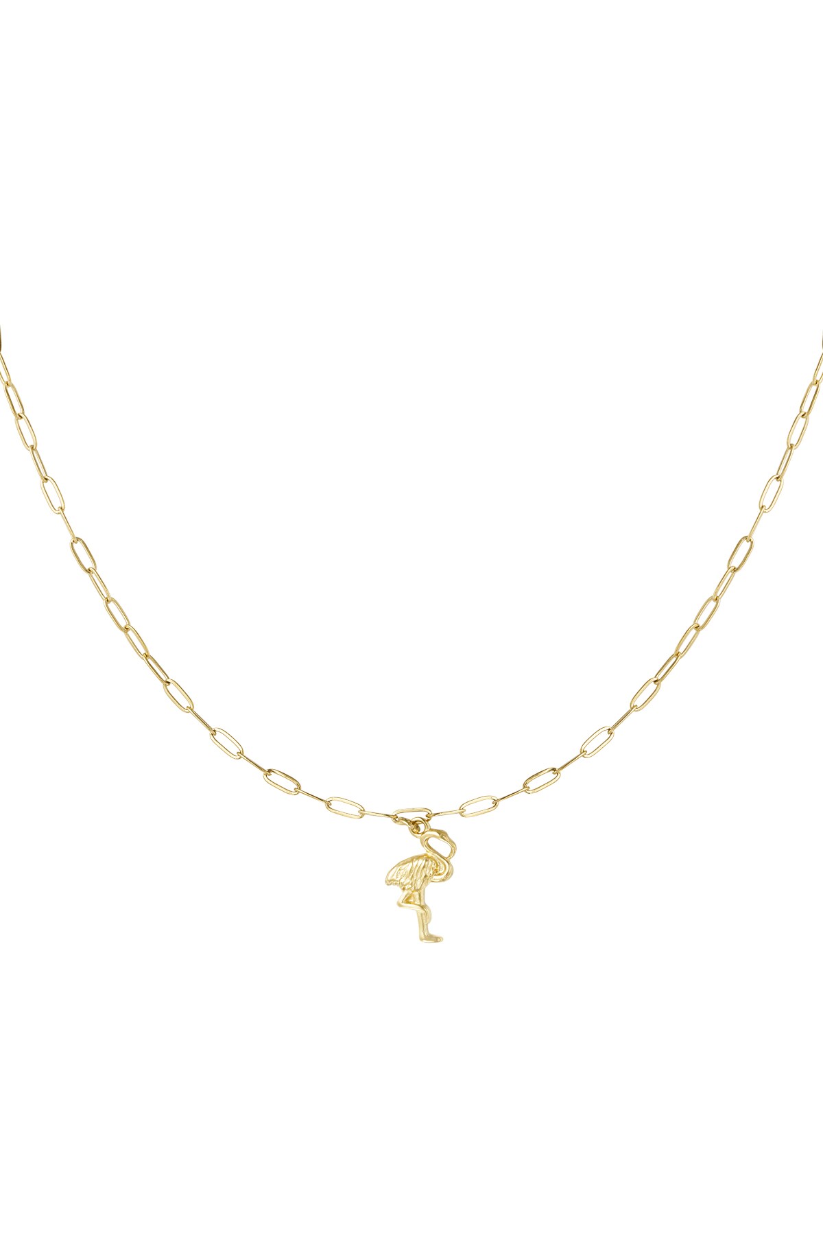 Flamingo chain necklace - Gold color h5 