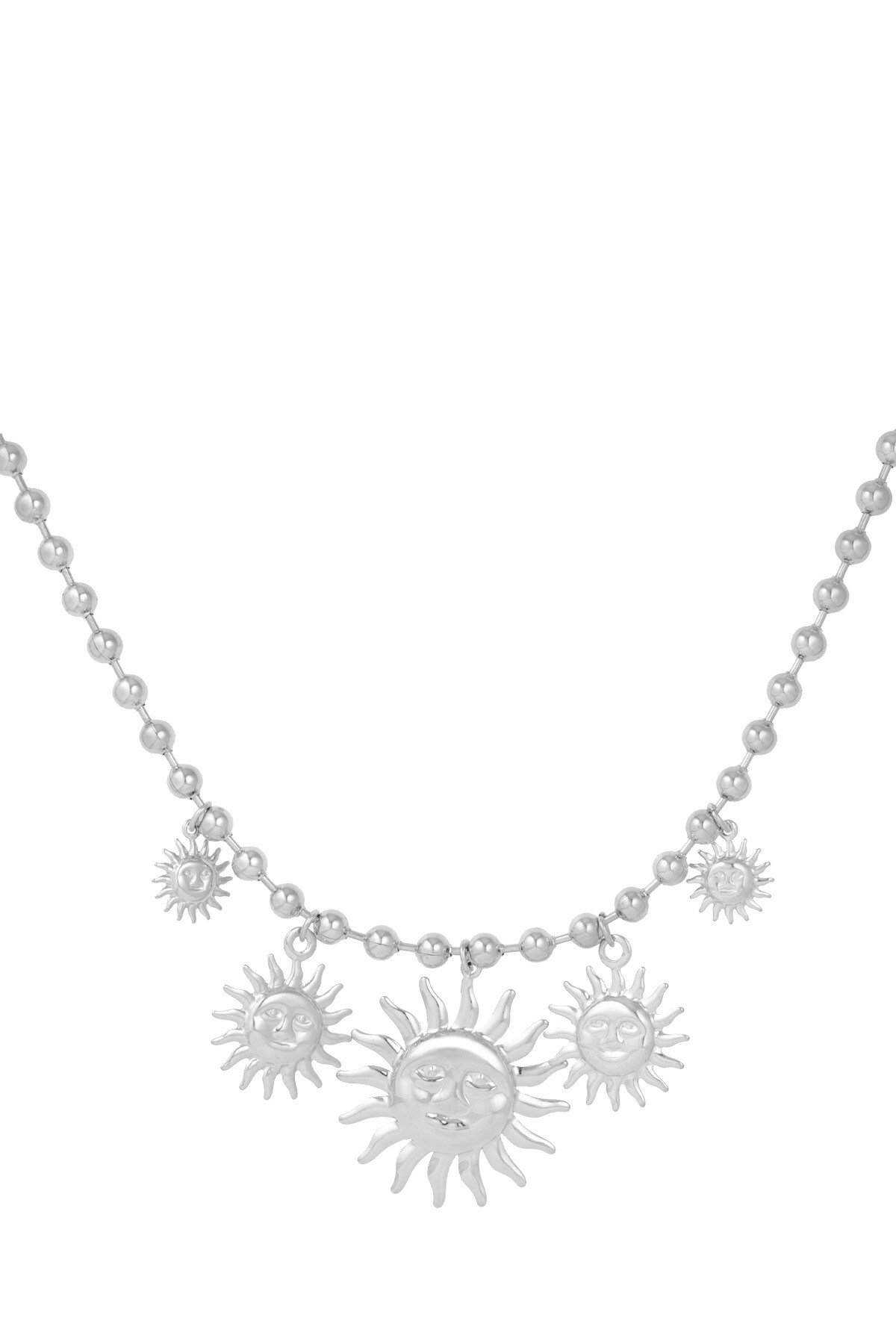 Necklace sunlit charm - Silver color h5 