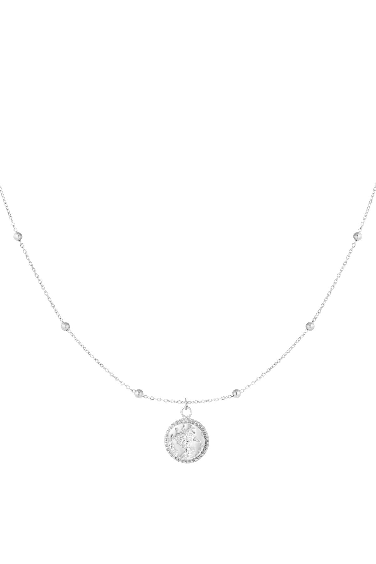 treasure charm necklace - Silver color h5 