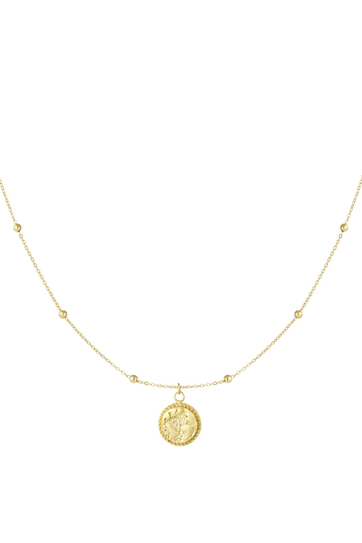 treasure charm necklace - Gold color h5 