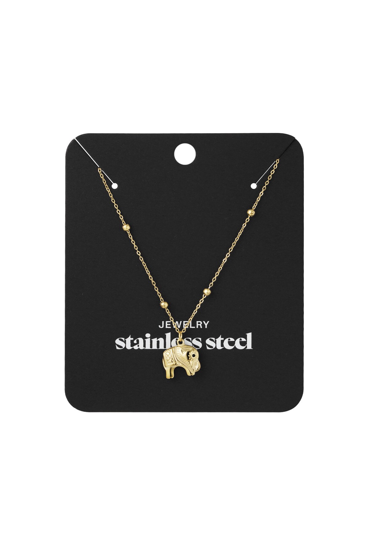 Elephant Charm Necklace - Gold color h5 Picture3