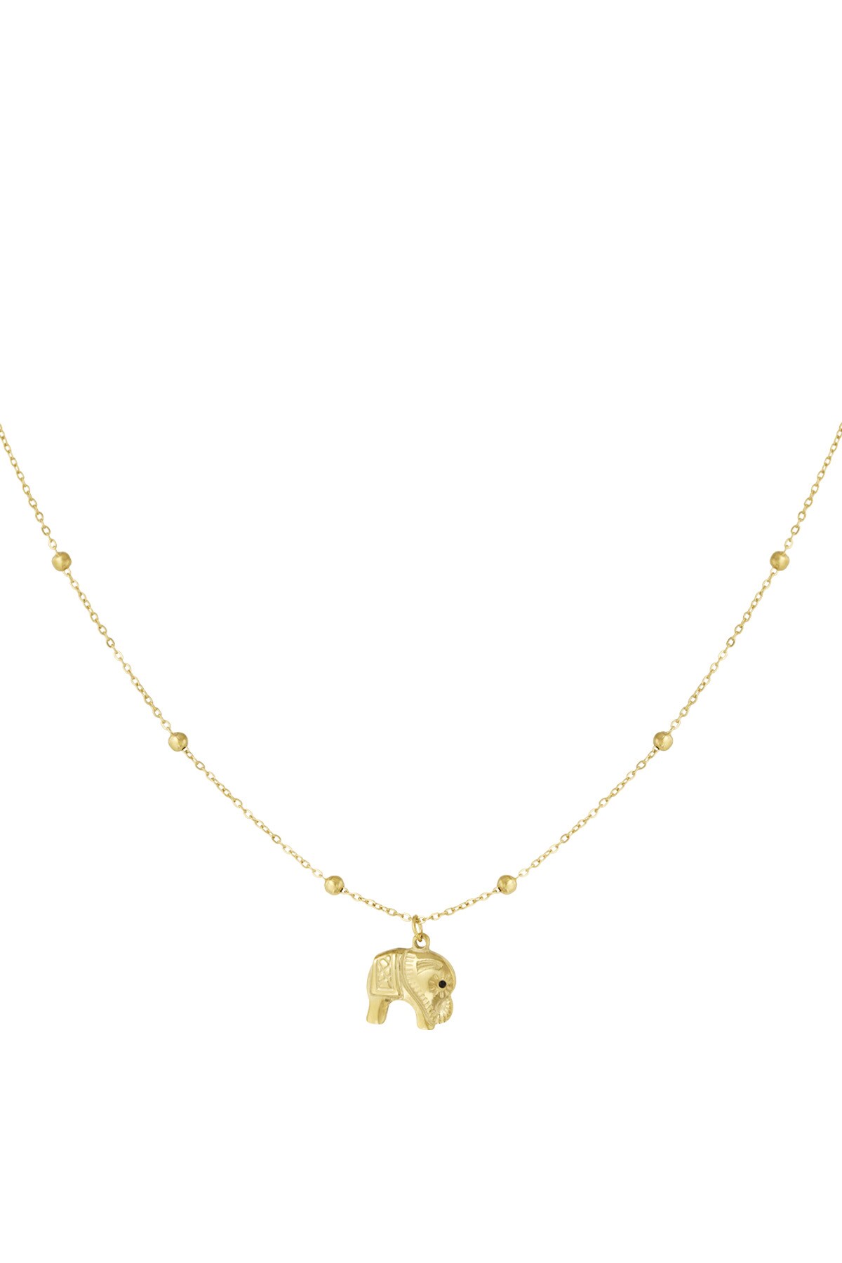 Elephant Charm Necklace - Gold color h5 