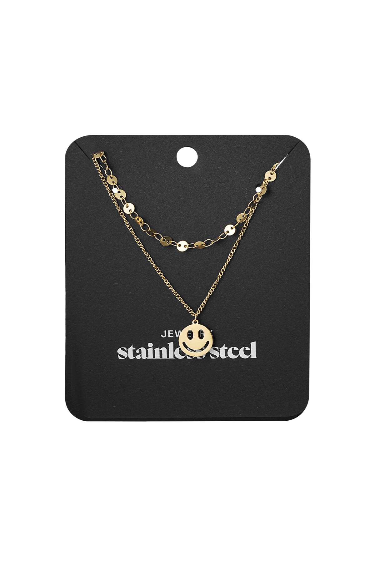 Necklace smiley day - Gold color Picture2