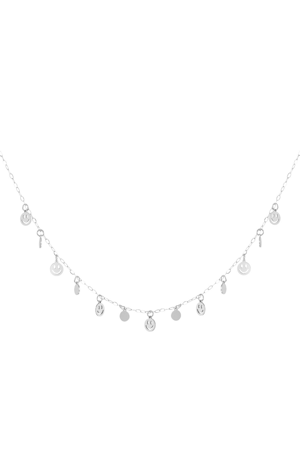 Necklace smile and shine - Silver color h5 