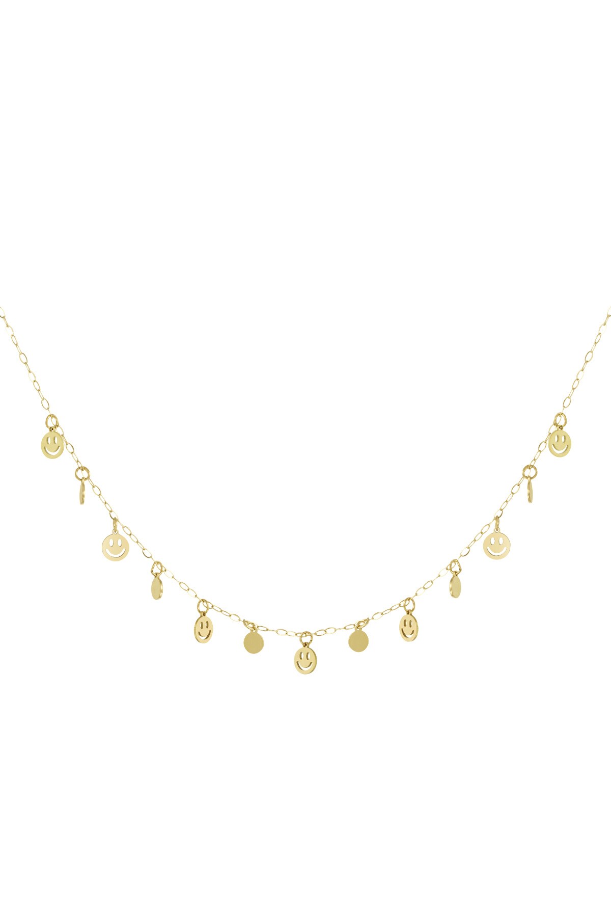 Necklace smile & shine - Gold color h5 