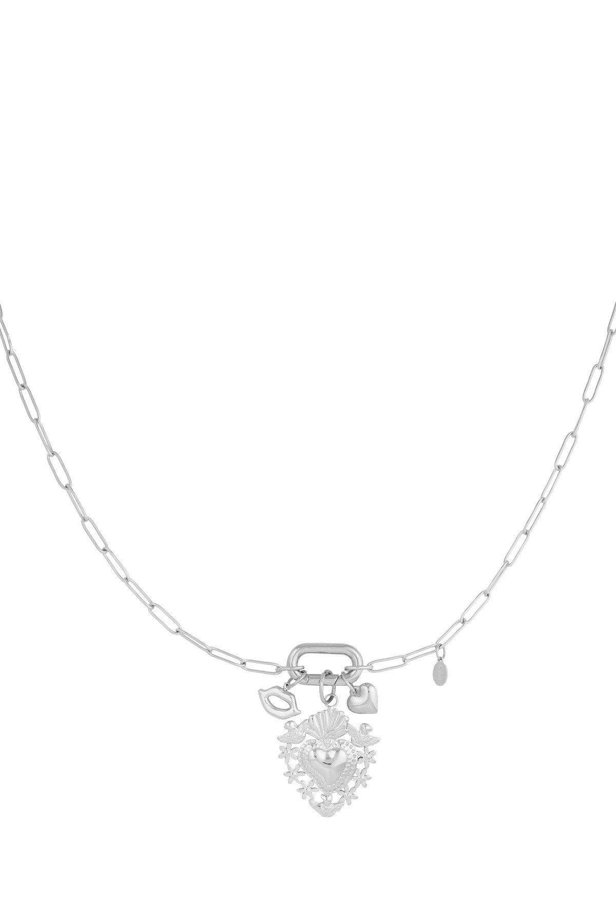 Charm haven necklace - Silver color h5 