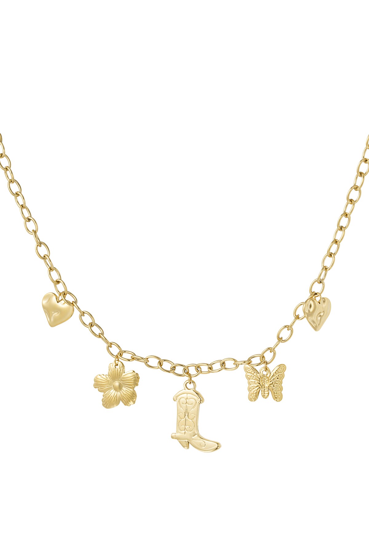 Charm adventure necklace - Gold color h5 