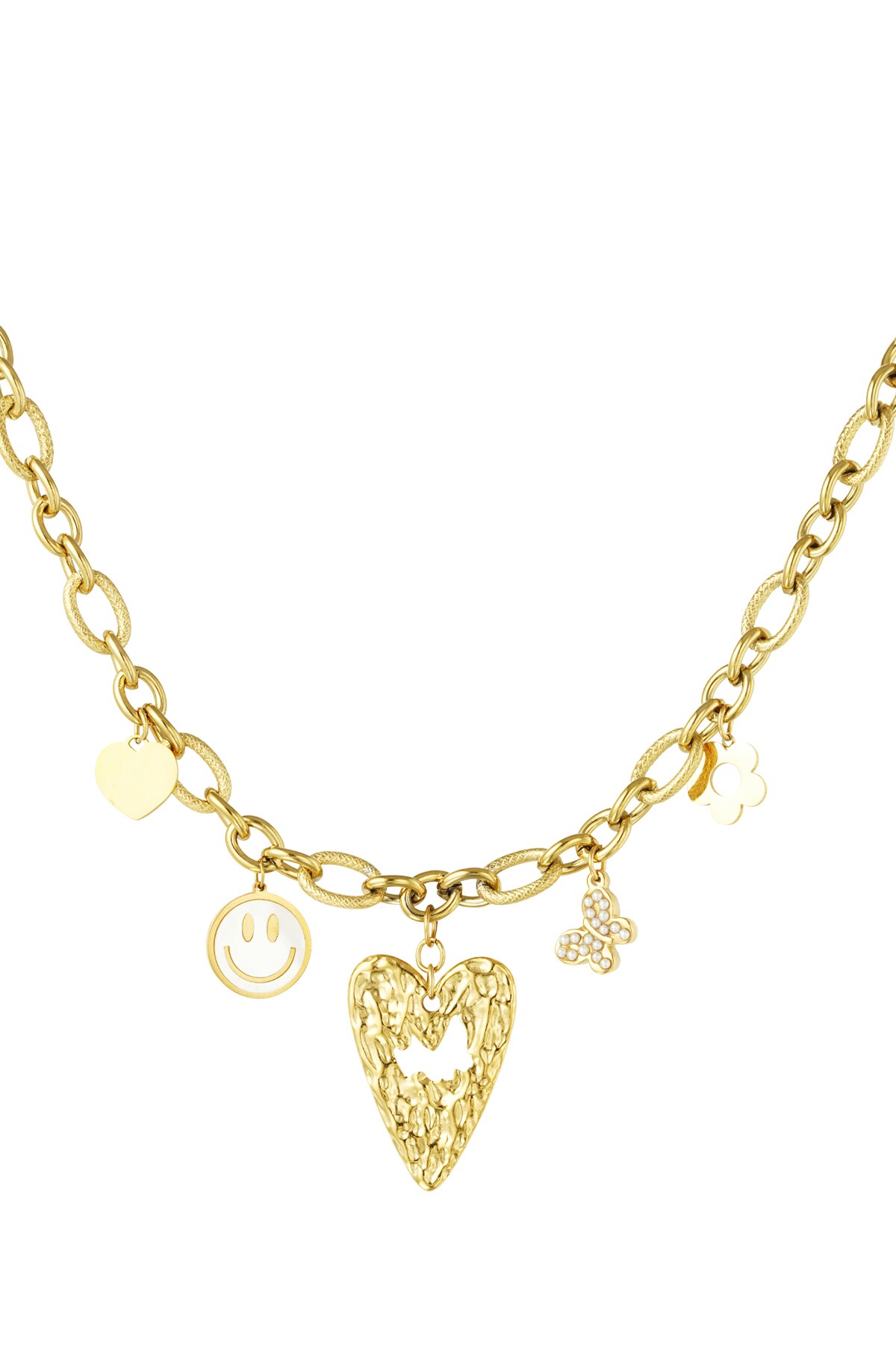 Charm parade necklace - Gold color h5 