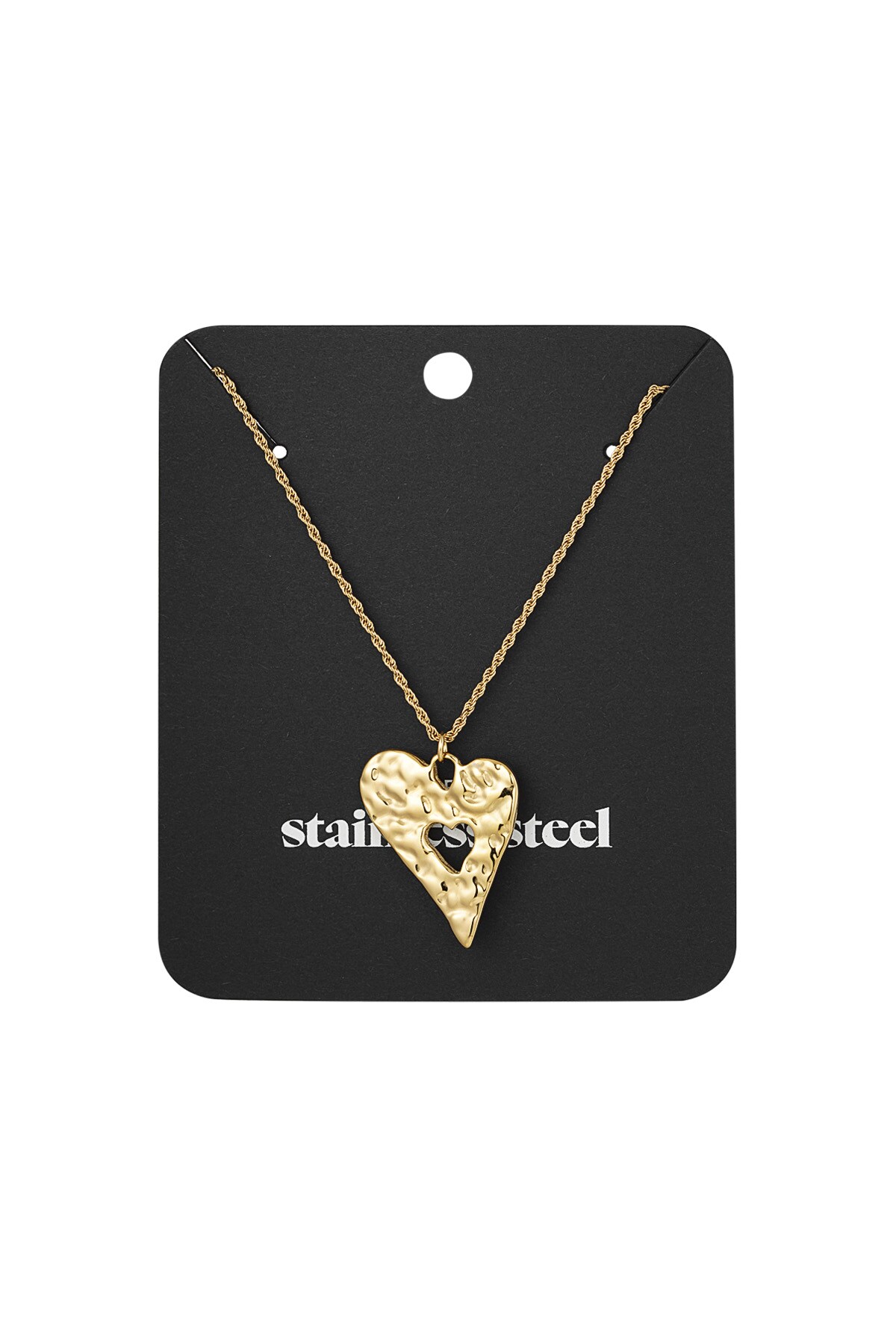 Sparkling heart necklace - Gold color h5 Picture3