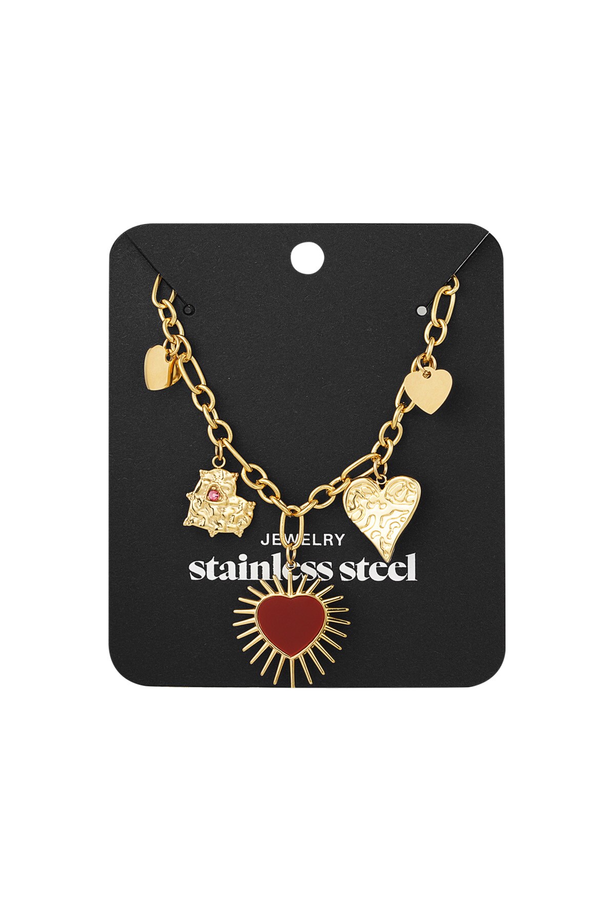 Endless hearts necklace - Gold color h5 Picture3