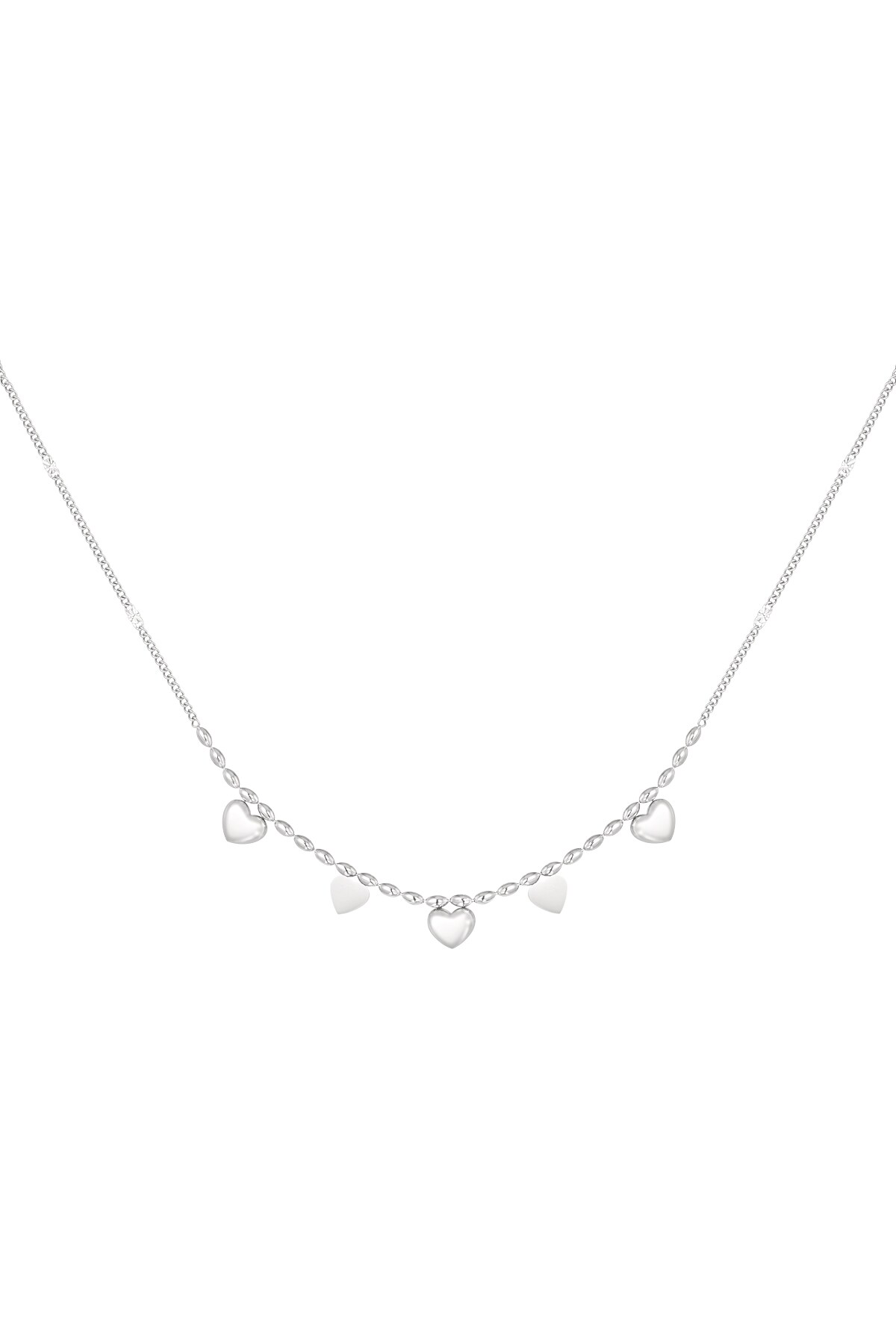 Tiny heart affair necklace - Silver color h5 