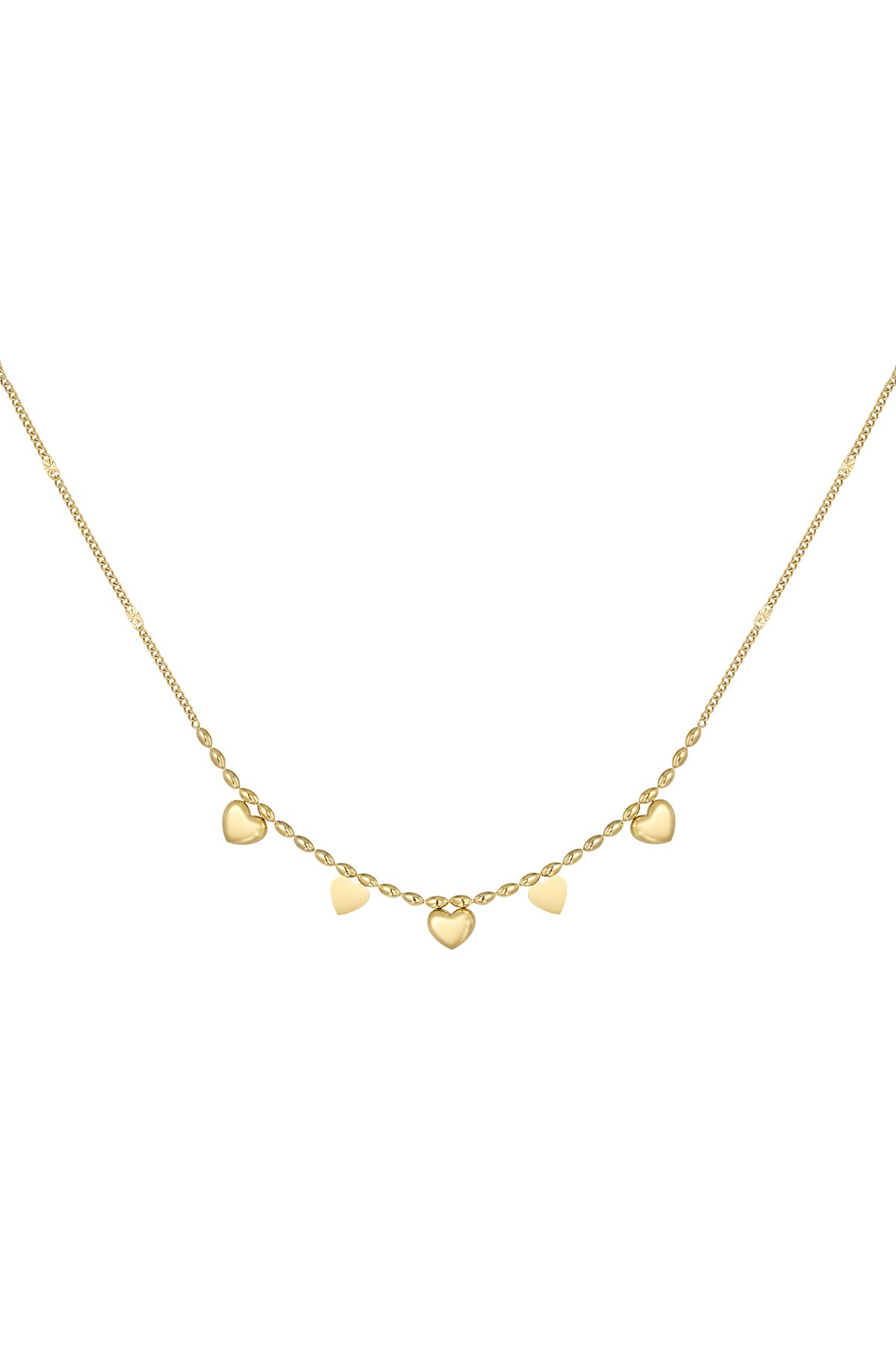 Tiny heart affair necklace - Gold color h5 