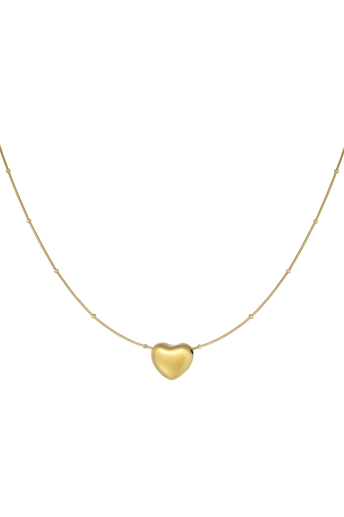 Soft heart necklace - Gold color h5 