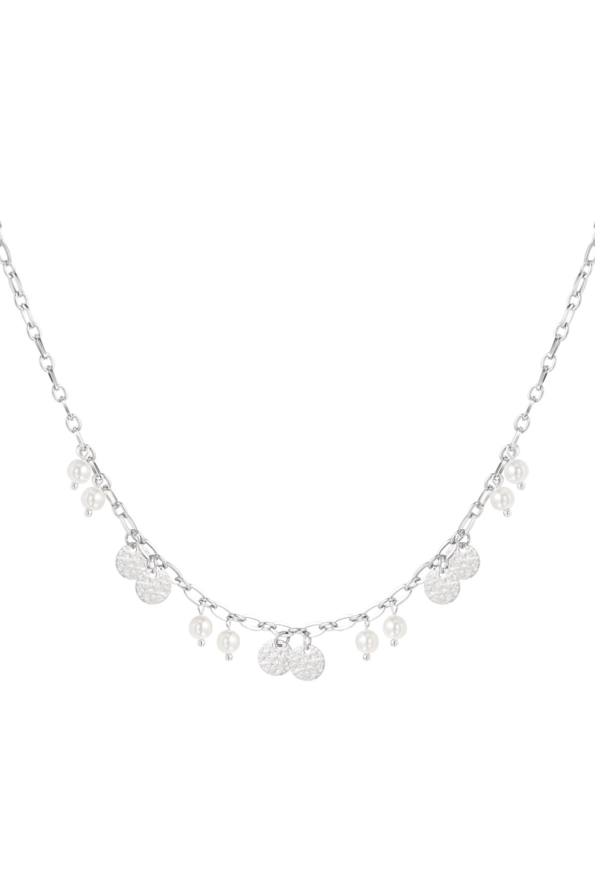 Lucky pearls necklace - Silver color h5 