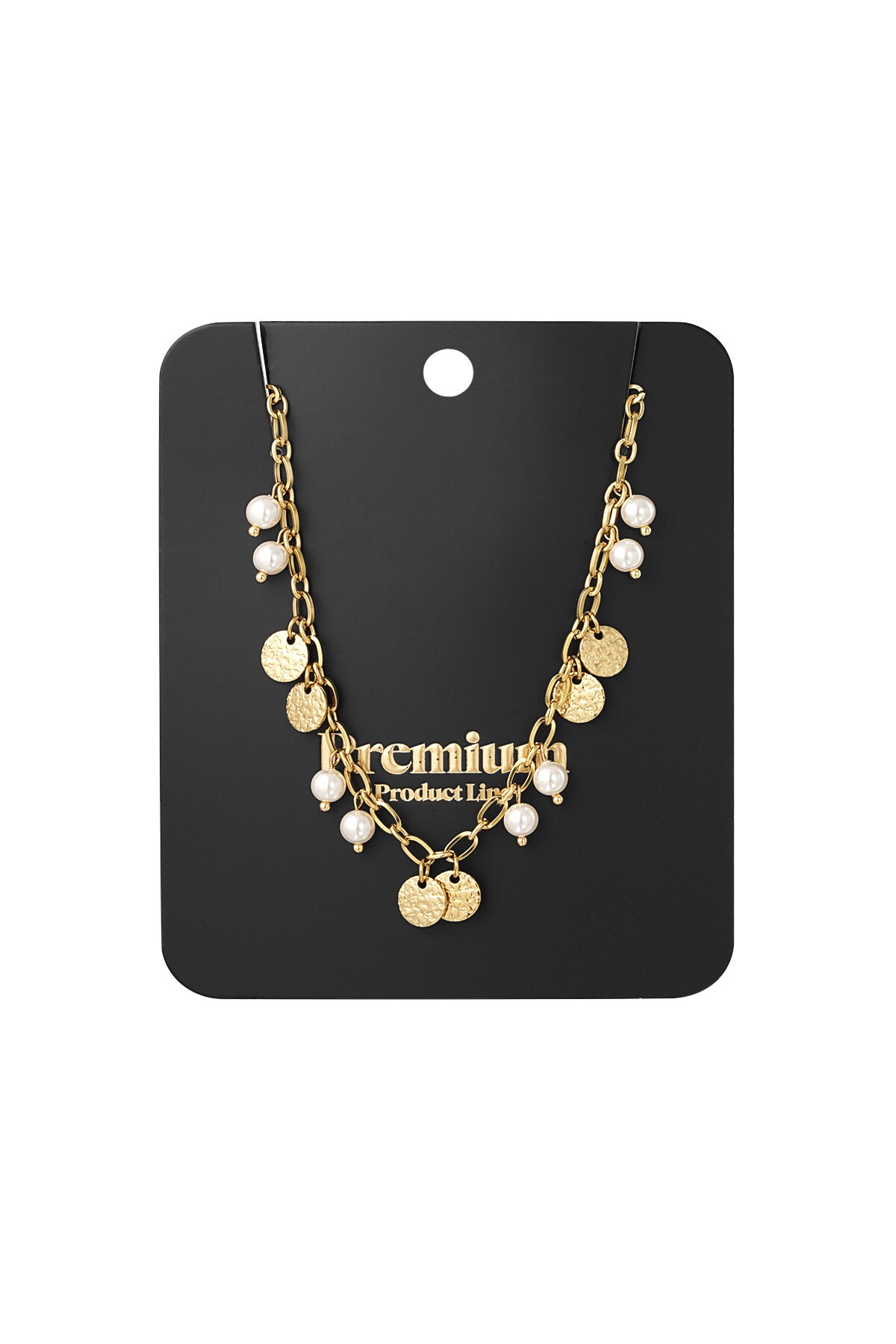 Lucky pearls necklace - Gold color Picture3