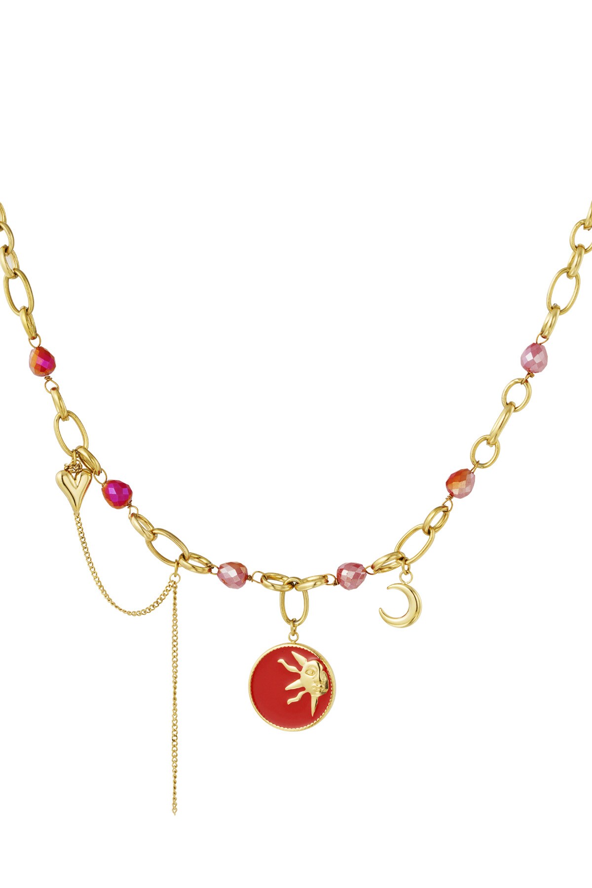 Collana con ciondolo Solar Nights - Rosso h5 