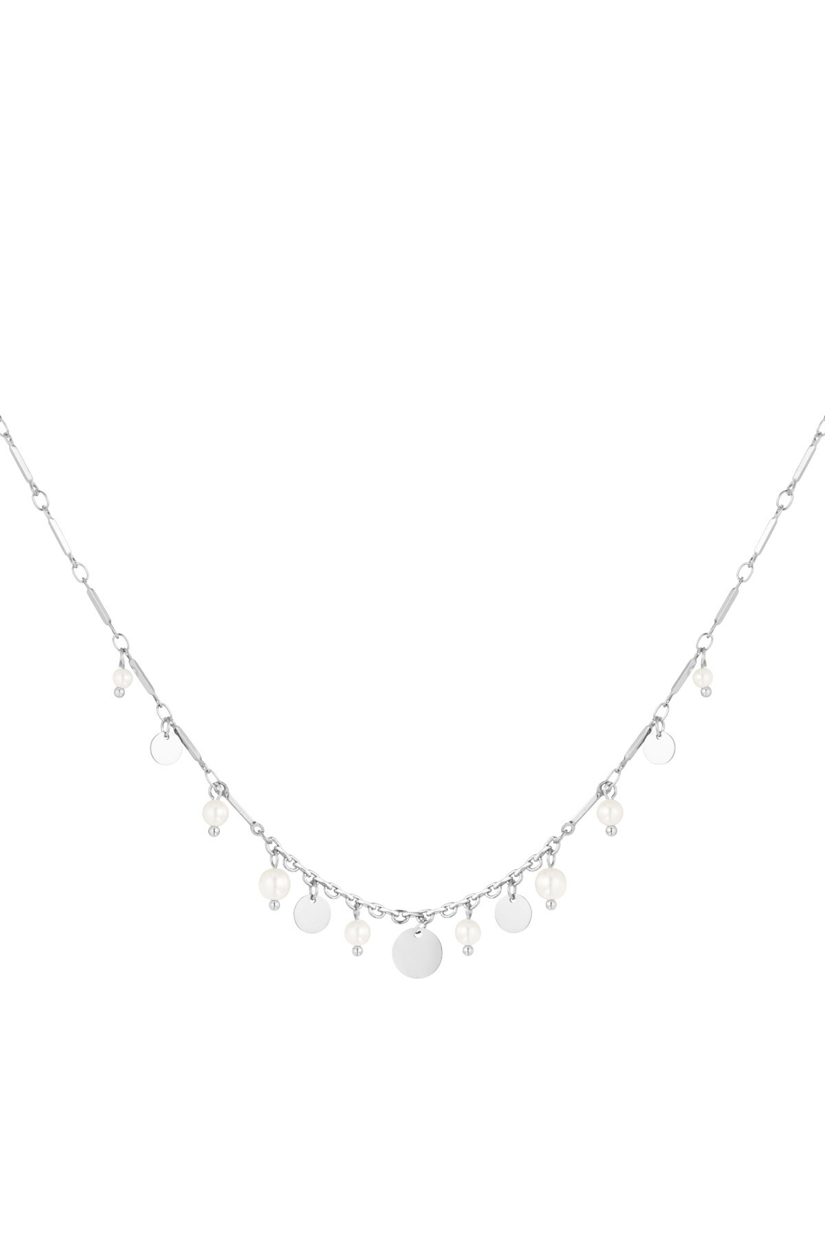 Coined elegance necklace - Silver color h5 