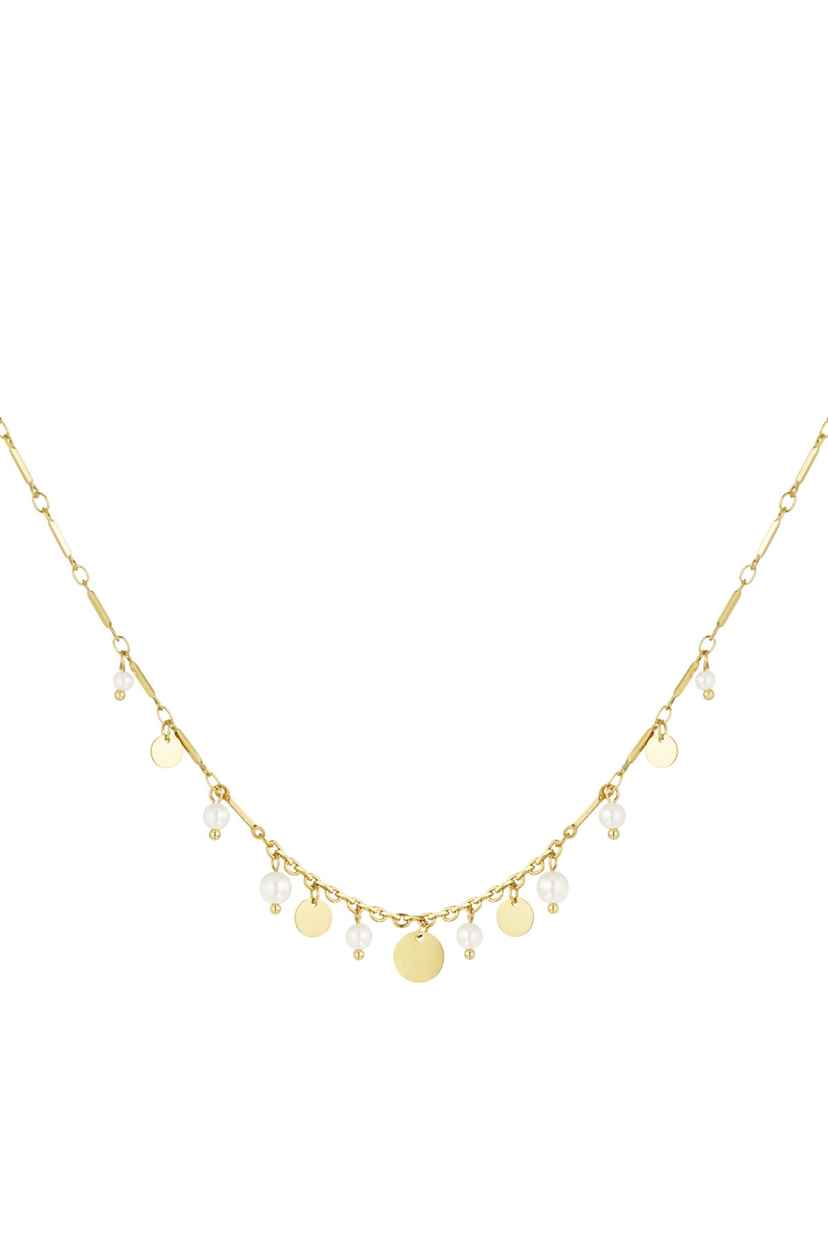 Coined elegance necklace - Gold color h5 