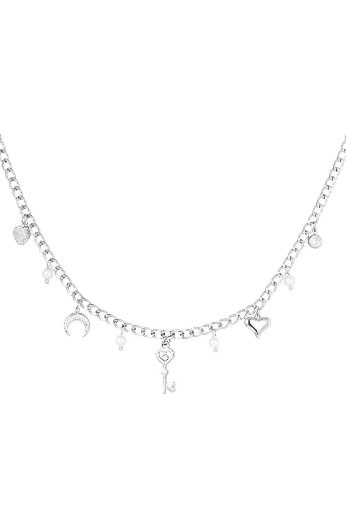 Key to my heart necklace - Silver color h5 