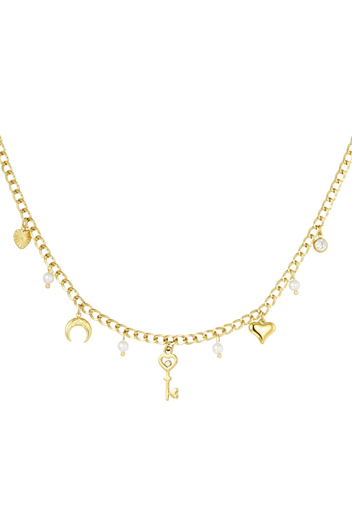 Key to my heart necklace - Gold color h5 