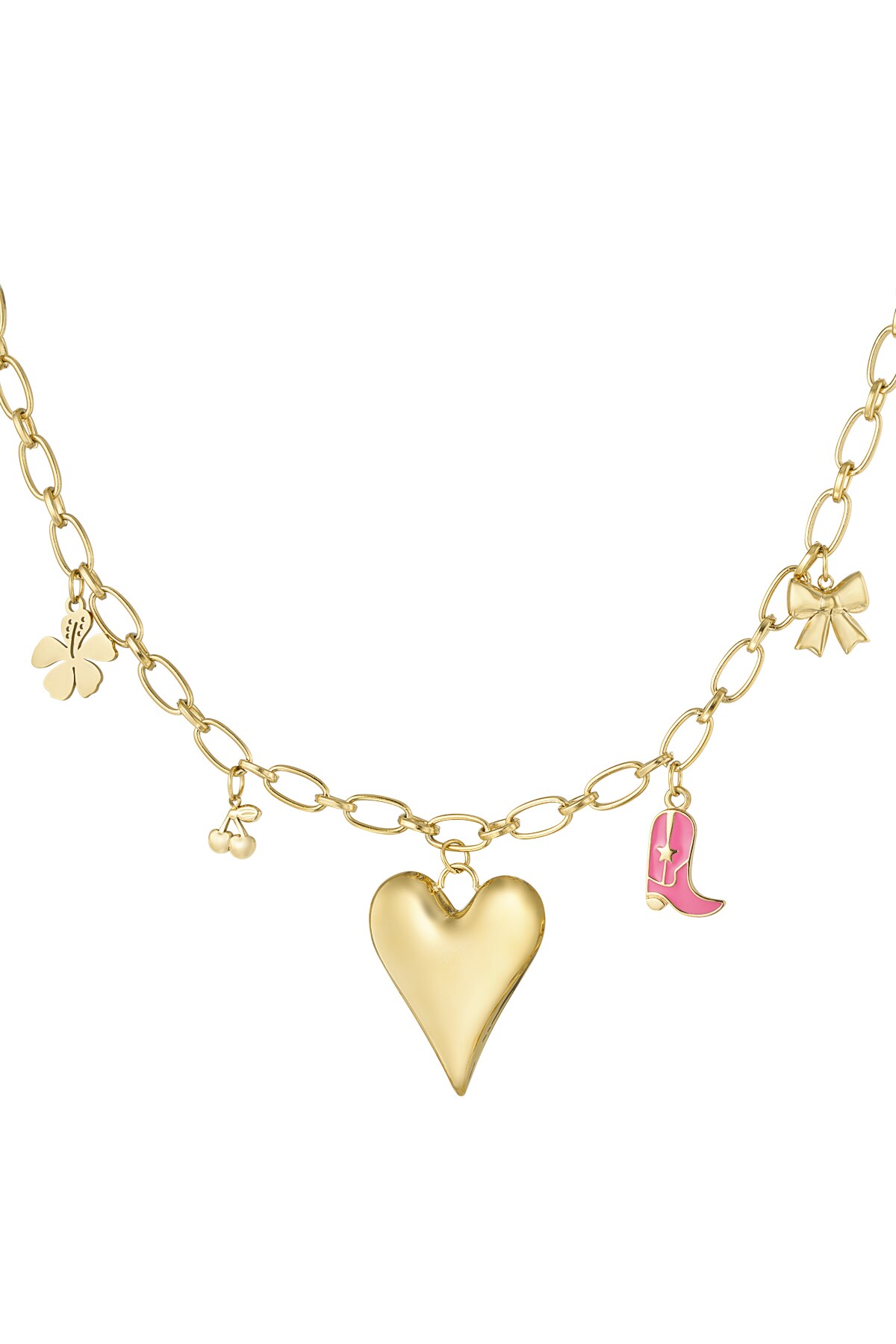 Love statement necklace - Gold color h5 