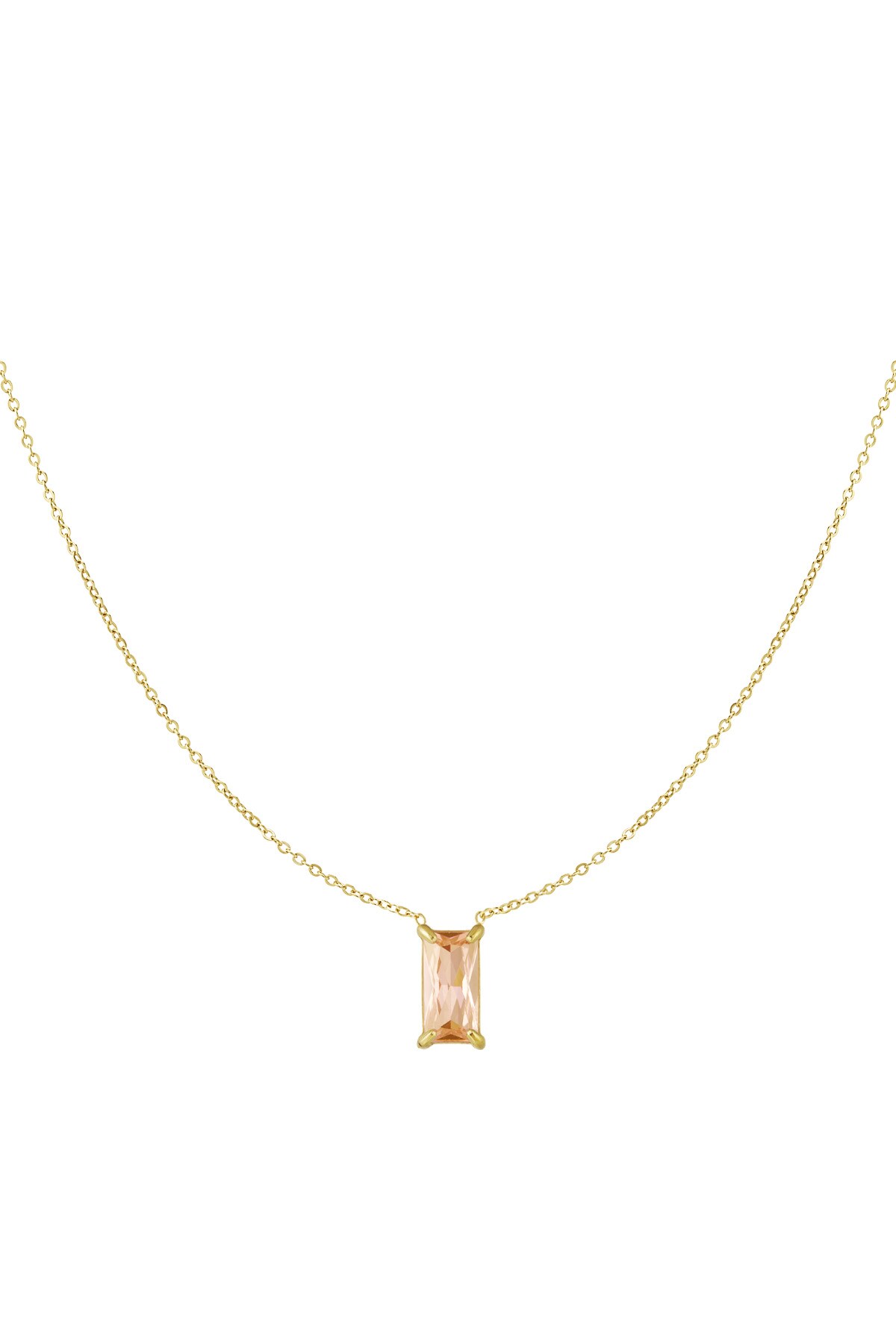 Sleek sparkle necklace - champagne h5 