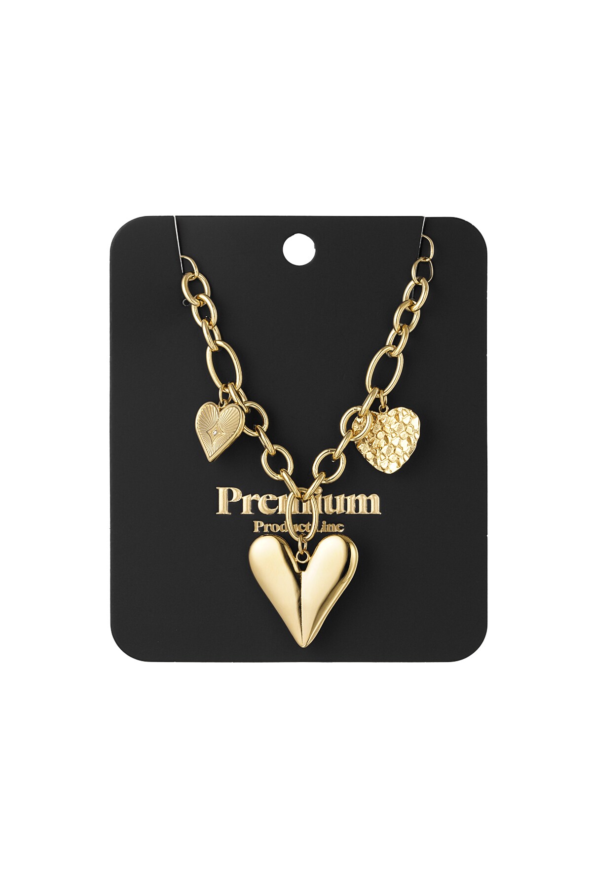 Triple heart necklace - Gold color h5 Picture3