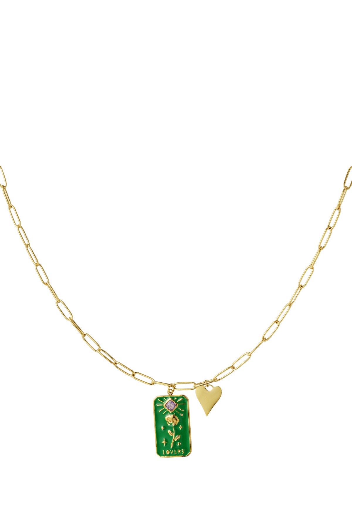 Mystic charm necklace - Gold color h5 