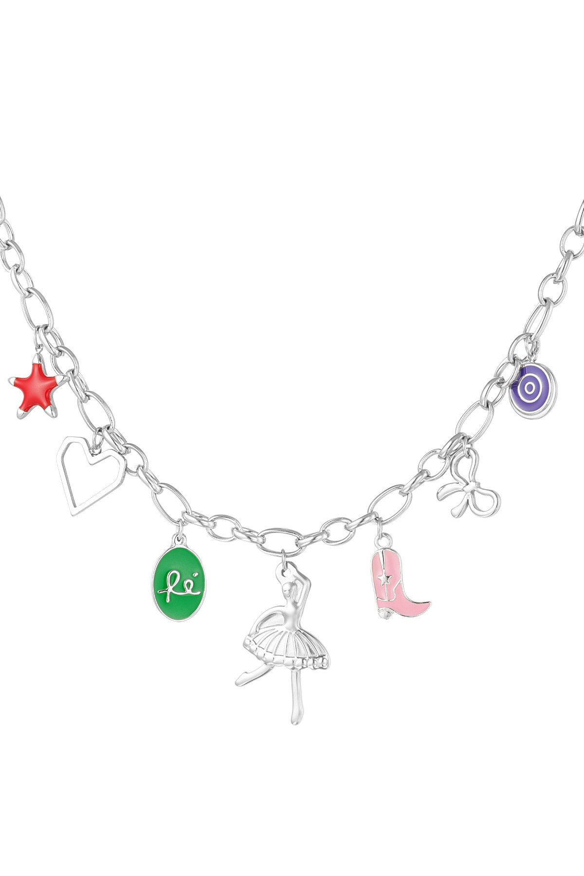 Twinkle charms necklace - Silver color h5 