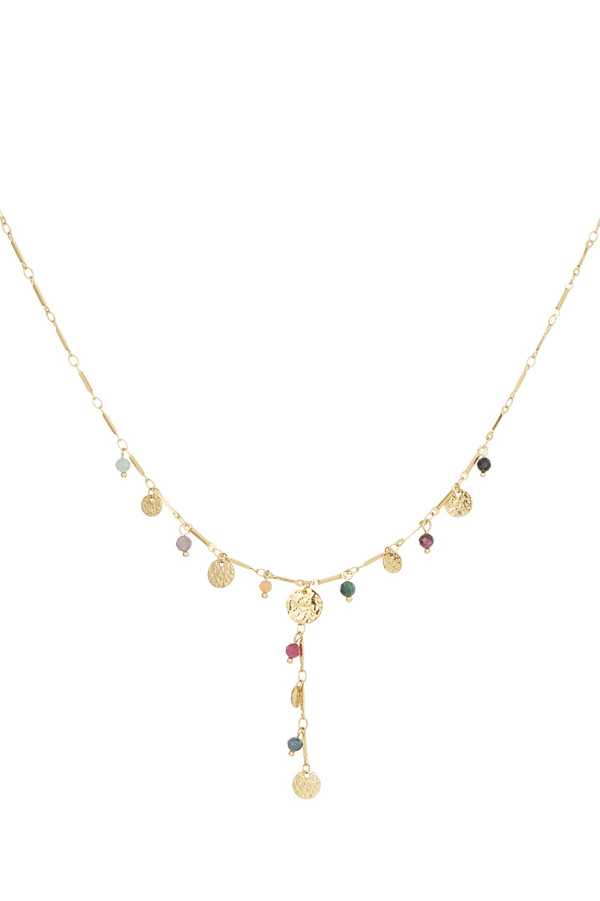 Charmed coins necklace - Gold color h5 