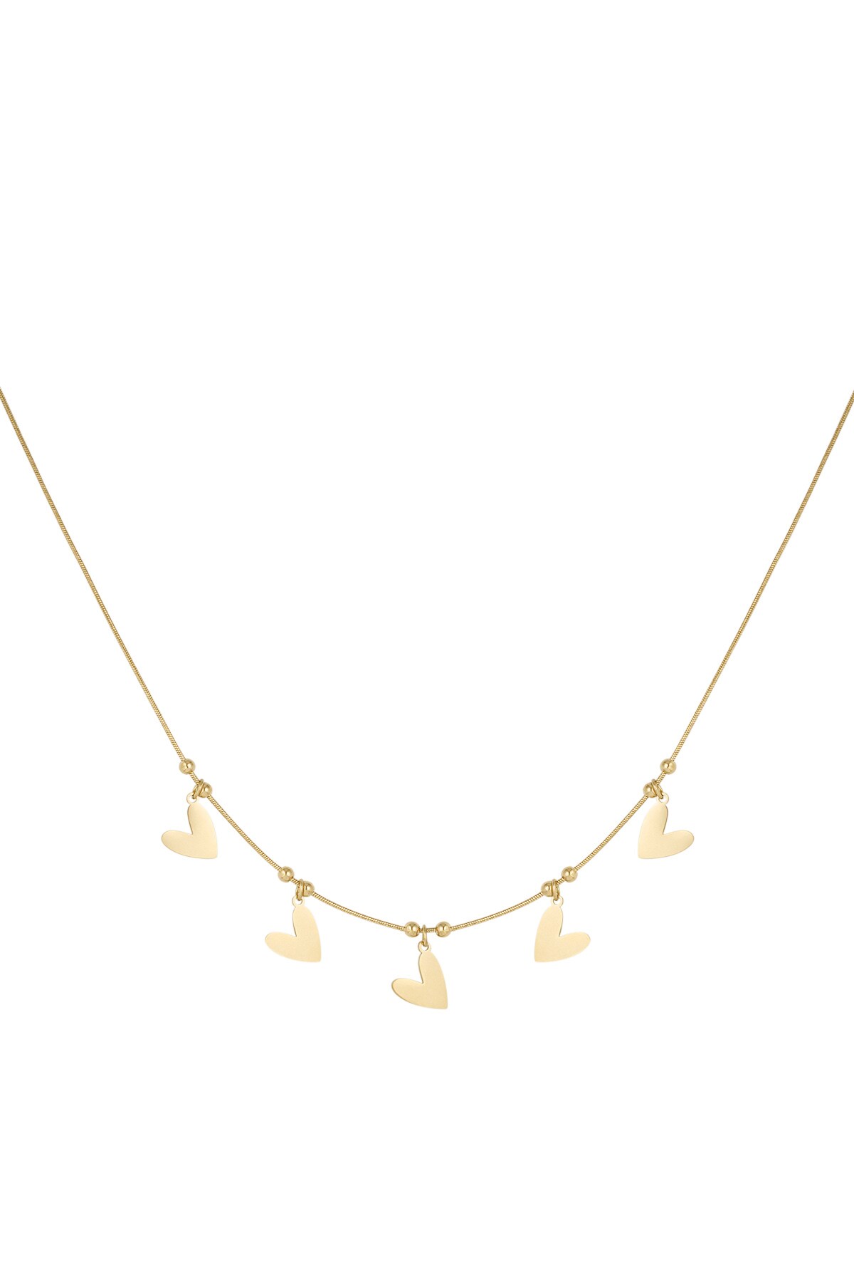 Heart to heart necklace - Gold color h5 