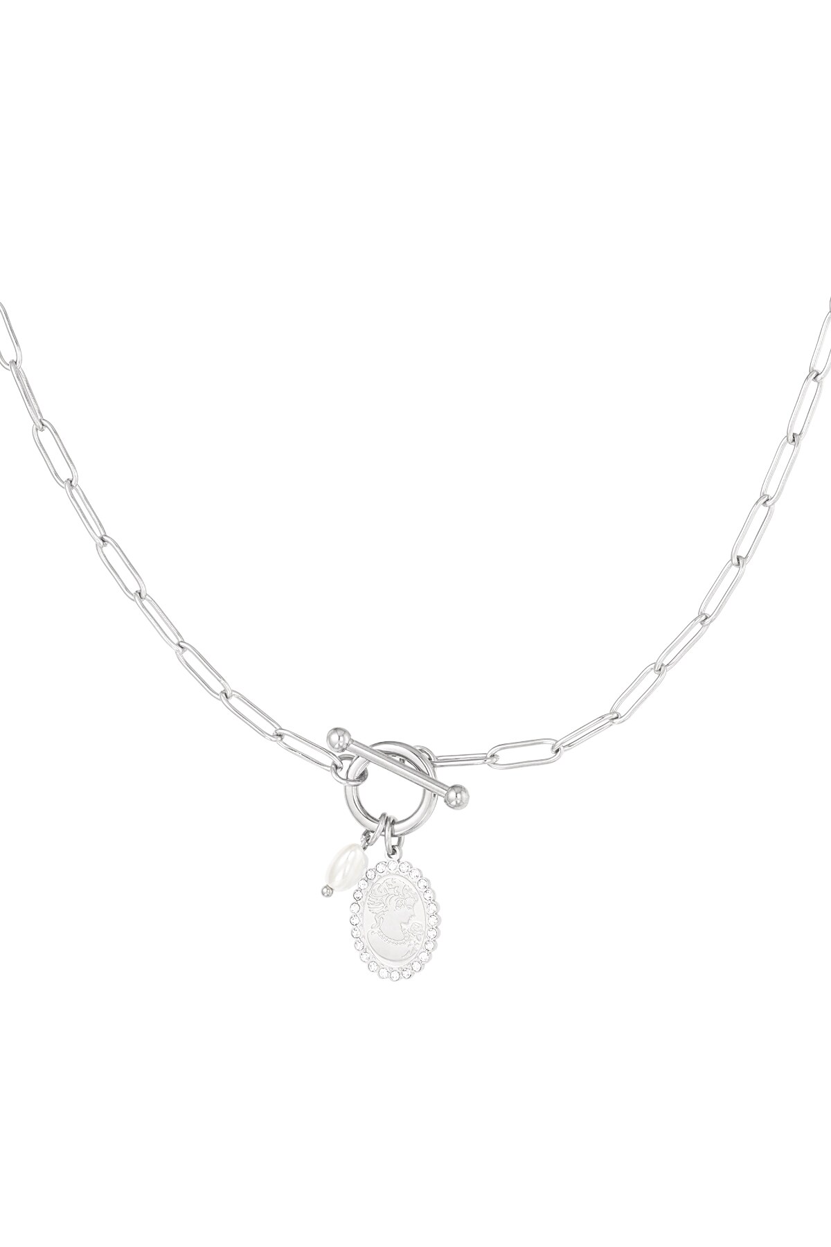 Necklace classy lady - Silver color h5 