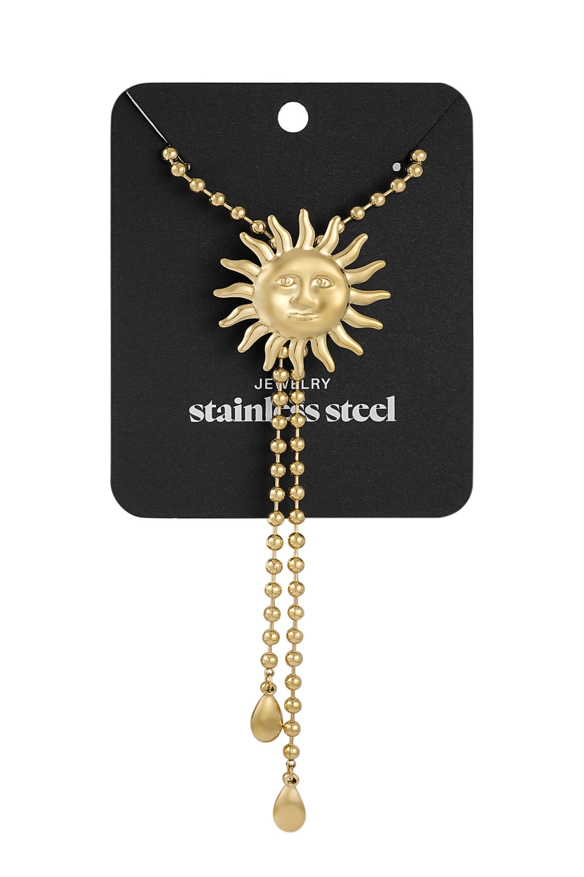 Sunny Charm long necklace - Gold color h5 Picture3