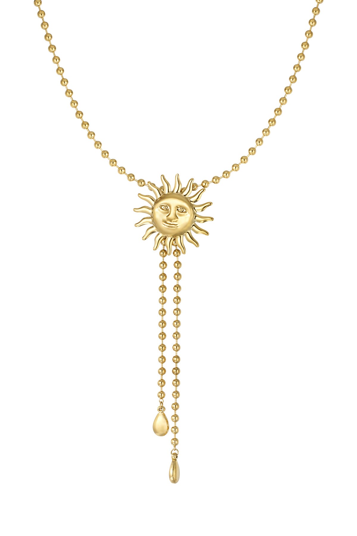 Sunny Charm long necklace - Gold color h5 