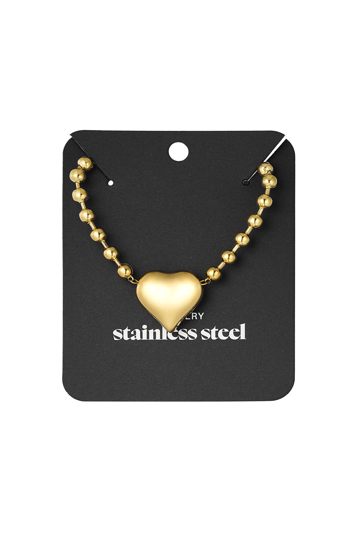 Chain big heart - Gold color h5 Picture3