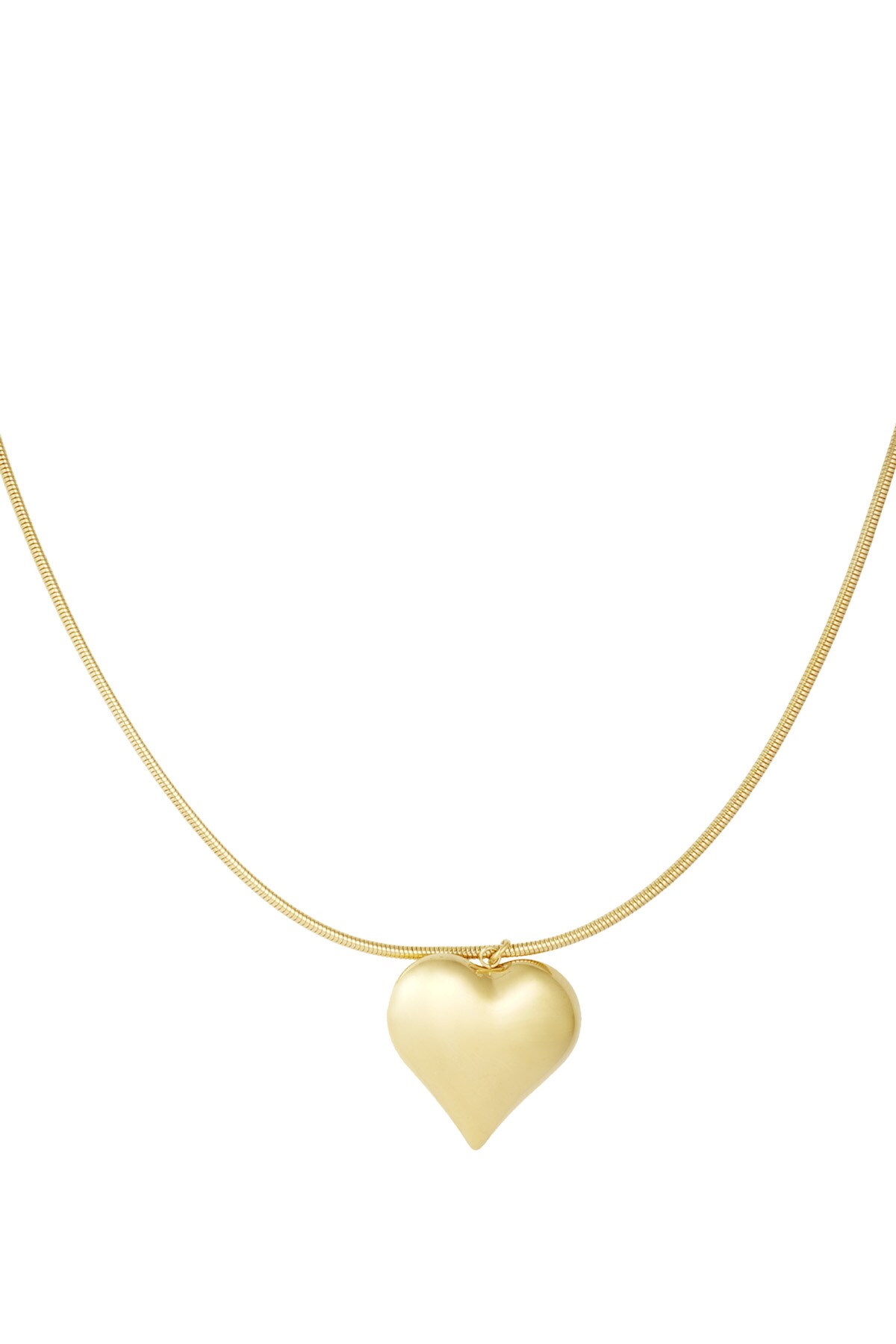 Bold heart necklace - Gold color 